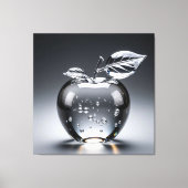 Crystal Apple Figurine mit klarem Design Leinwanddruck (Vorderseite)