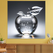 Crystal Apple Figurine mit klarem Design Leinwanddruck (Insitu (Wohnzimmer))