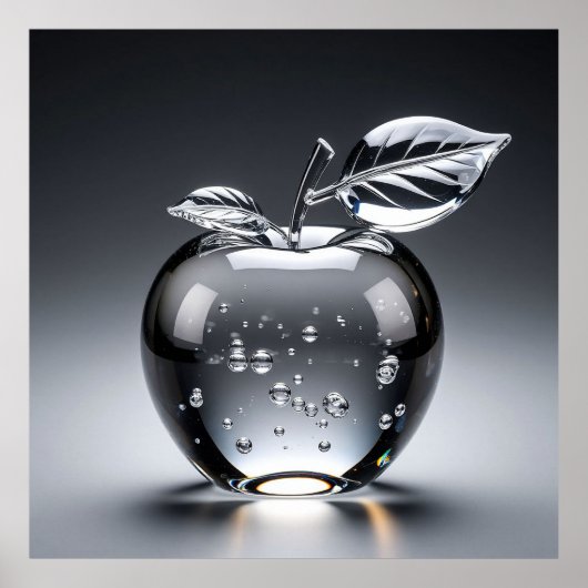 Crystal Apple Figurine mit klarem Design Poster (Vorne)