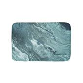 Crystal Aquamarin Agate | Dark Aqua Marble Stone Badematte (Vorderseite)