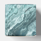 Crystal Aquamarin Agate | Dark Aqua Marble Stone Geschenkschachtel (Oben)