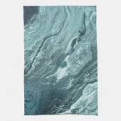 Crystal Aquamarin Agate | Dark Aqua Marble Stone Geschirrtuch (Vertikal)