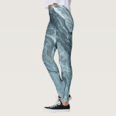 Crystal Aquamarin Agate | Dark Aqua Marble Stone Leggings (Links)