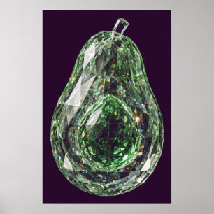 Crystal Avocado Poster — Crystal Harvest