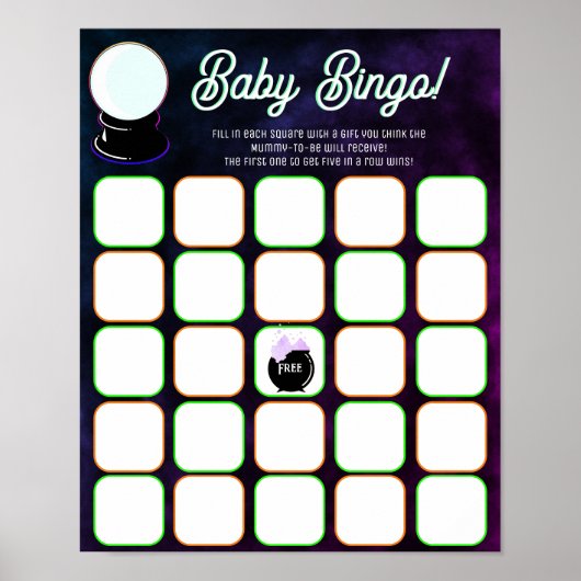 Crystal Ball Baby Bingo Poster (Vorne)