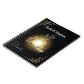 Crystal Ball Book of Shadows Funkelnd Journal Blac Notizblock (Linke Seite)