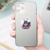 Crystal Ball Coon - Maine Coon Halloween Aufkleber (Telefon)