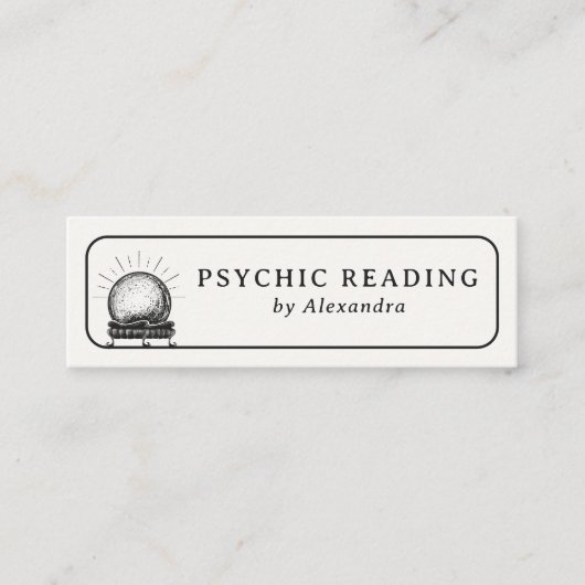 Crystal Ball Esoteric Psychic Medium QR Code Mini Visitenkarte (Vorderseite)