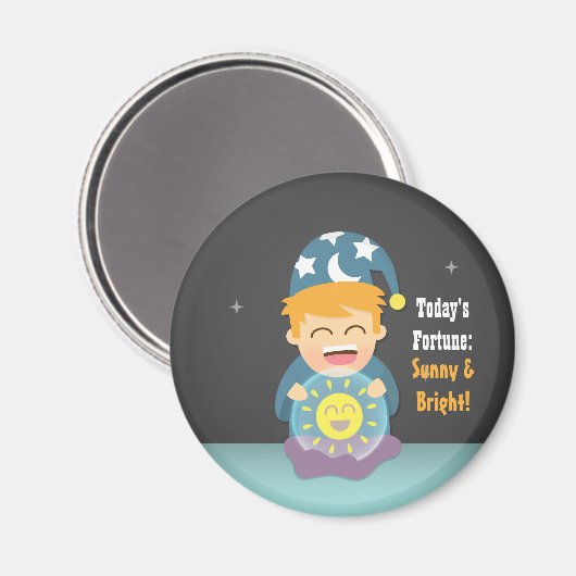 Crystal Ball Fortune Teller denken positiv Magnet (Vorderseite/Rückseite)