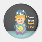 Crystal Ball Fortune Teller denken positiv Magnet (Vorne)