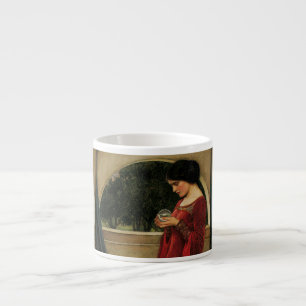 Crystal Ball Frau Waterhouse Malerei Espressotasse