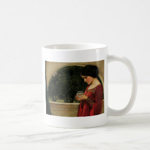 Crystal Ball Frau Waterhouse Malerei Kaffeetasse