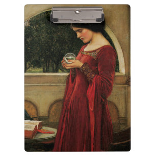 Crystal Ball Frau Waterhouse Malerei Klemmbrett