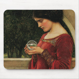 Crystal Ball Frau Waterhouse Malerei Mousepad