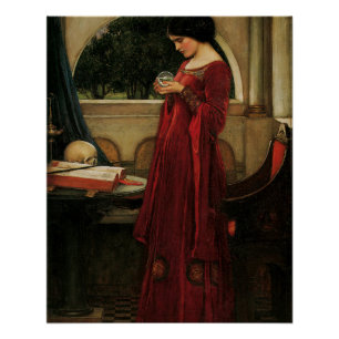 Crystal Ball Frau Waterhouse Malerei Poster