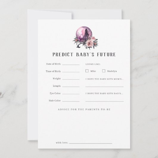 Crystal Ball Halloween Baby Showcard Einladung (Vorderseite)