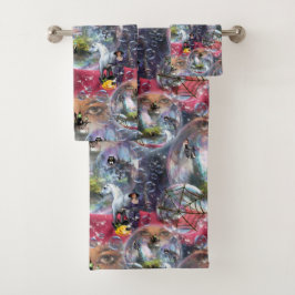 Crystal Ball Halloween Hexe Badhandtuch Set