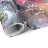 Crystal Ball Halloween Hexe Geschenkpapier (Rolleneckpunkt)