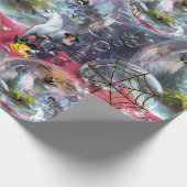 Crystal Ball Halloween Hexe Geschenkpapier (Ecke)