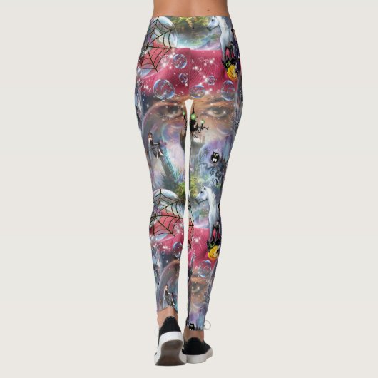 Crystal Ball Halloween Hexe Leggings (Rückseite)