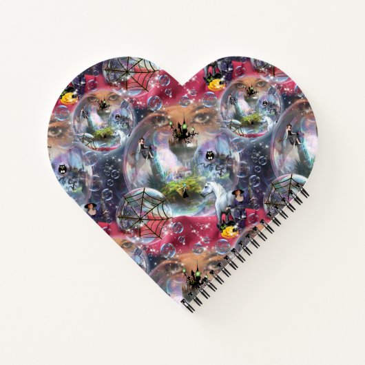 Crystal Ball Halloween Hexe Notizblock (Rückseite)