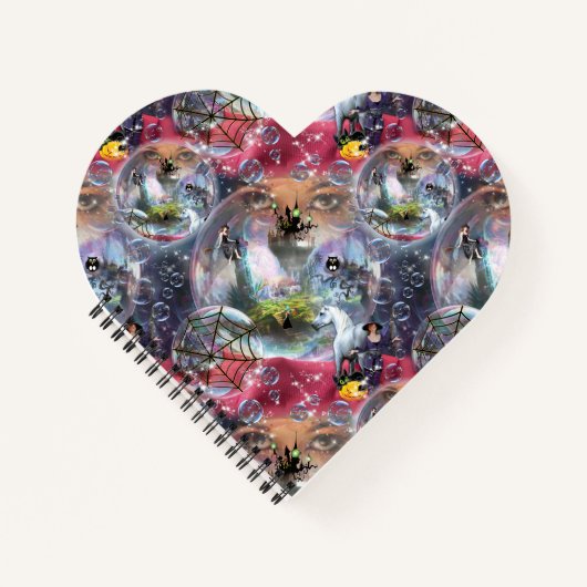 Crystal Ball Halloween Hexe Notizblock (Vorderseite)