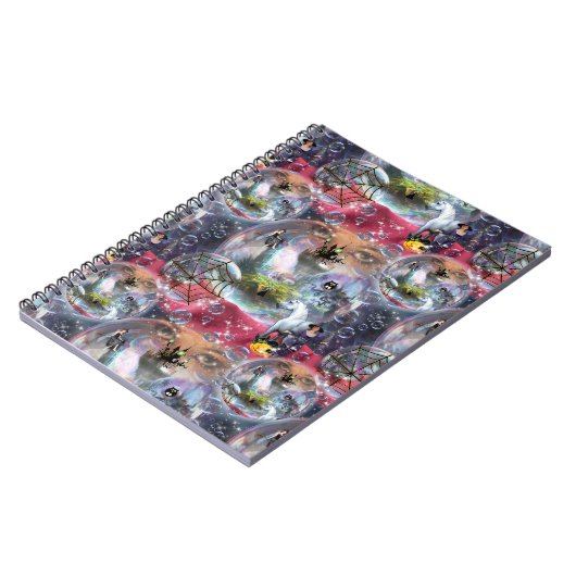 Crystal Ball Halloween Hexe Notizblock (Linke Seite)