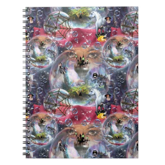 Crystal Ball Halloween Hexe Notizblock (Vorderseite)