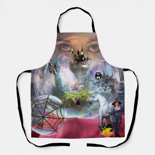 Crystal Ball Halloween Hexe Schürze (Vorderseite)
