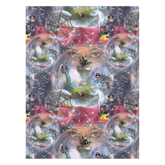 Crystal Ball Halloween Hexe Tischdecke (Vorderseite)