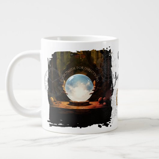 Crystal Ball Halloween Riesenkaffee-Tasse Jumbo-Tasse (Links)