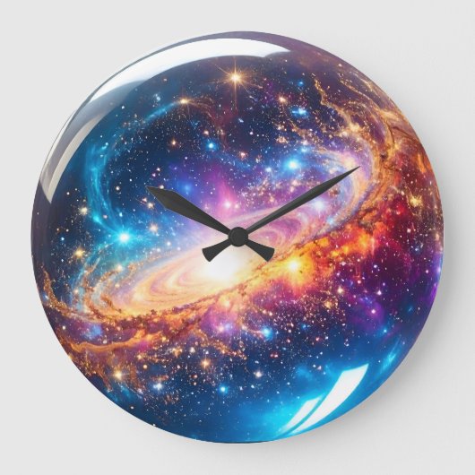 Crystal Ball - Ich sehe ein kosmisches Ereignis in Große Wanduhr (Vorderseite)