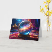 Crystal Ball - Ich sehe ein kosmisches Ereignis in Karte (Gelbe Blume)