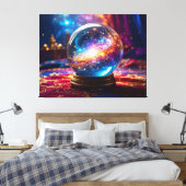Crystal Ball - Ich sehe ein kosmisches Ereignis in Leinwanddruck (Insitu (Schlafzimmer))