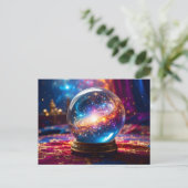 Crystal Ball - Ich sehe ein kosmisches Ereignis in Postkarte (Stehend Vorderseite)