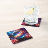 Crystal Ball - Ich sehe ein kosmisches Ereignis in Rechteckiger Pappuntersetzer (Vor Ort)