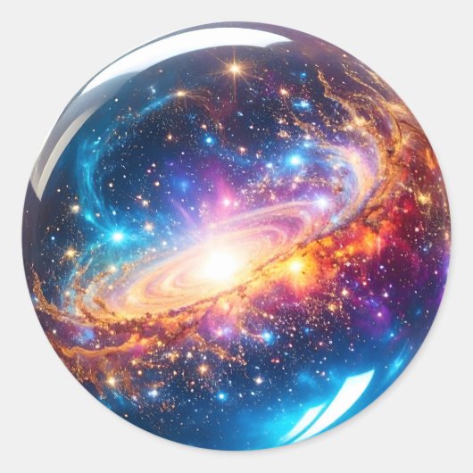 Crystal Ball - Ich sehe ein kosmisches Ereignis in Runder Aufkleber (Vorderseite)