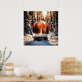 Crystal Ball mit Snow Wall Art Poster! Poster (Küche)