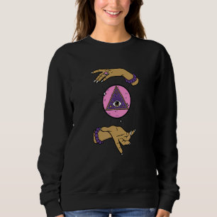 Crystal Ball Occult Pagan Divinic Fantasy Sweatshirt