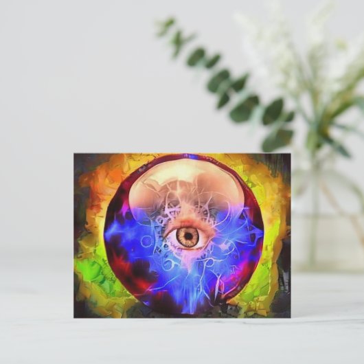 Crystal Ball Postkarte (Stehend Vorderseite)