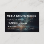 Crystal Ball Psychic Medium Tarot Reader Black Visitenkarte (Rückseite)