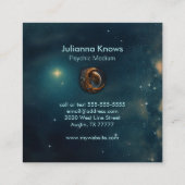 Crystal Ball Psychic Medium Tarot Reader Quadratische Visitenkarte (Rückseite)