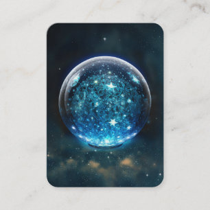 Crystal Ball Psychic Medium Tarot Reader Visitenkarte