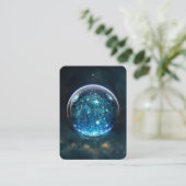 Crystal Ball Psychic Medium Tarot Reader Visitenkarte (Stehend Vorderseite)