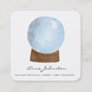 Crystal Ball Square Business Card Quadratische Visitenkarte