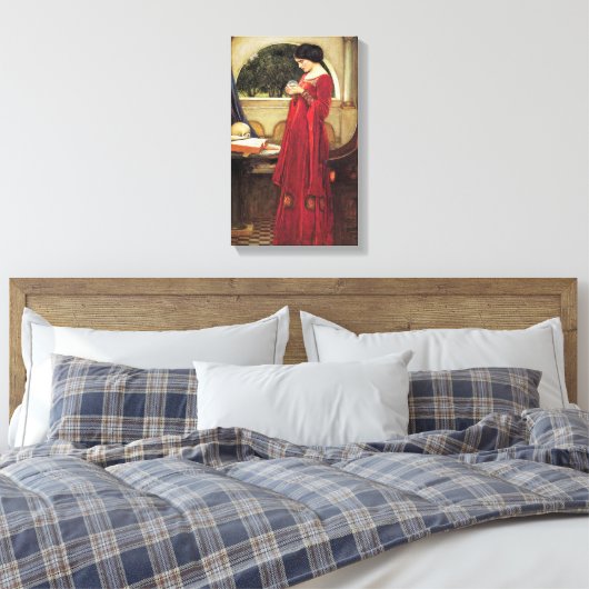 Crystal Ball von John Waterhouse Leinwanddruck (Insitu (Schlafzimmer))