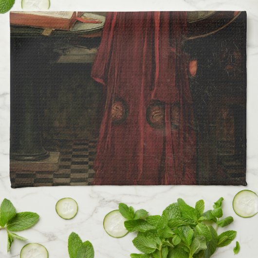 Crystal Ball von John William Waterhouse Geschirrtuch (Gefaltet)