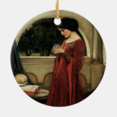Crystal Ball von John William Waterhouse Keramik Ornament (Hinten)