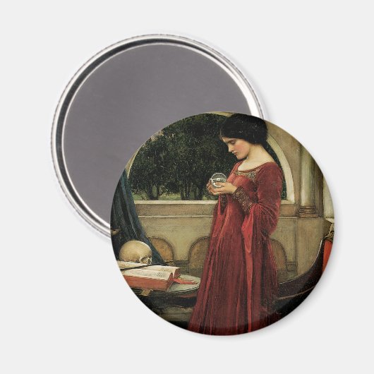 Crystal Ball von John William Waterhouse Magnet (Vorderseite/Rückseite)