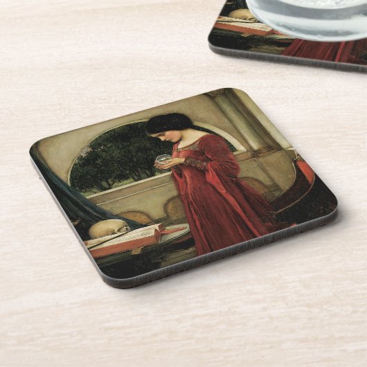 Crystal Ball von John William Waterhouse Untersetzer (Linke Seite)